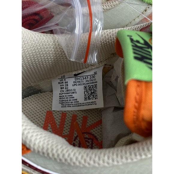Nike LD Waffle X Clot X Sacai Net Orange Blaze 2021 DH1347-100 Mens Size 10 NIB main image 7